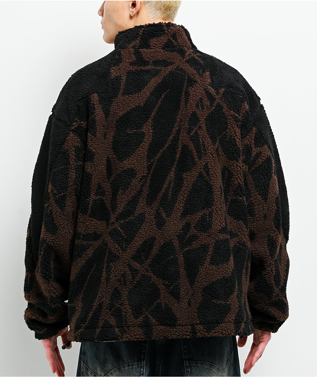Vitriol Oath Black & Brown Boxy Tech Fleece Jacket