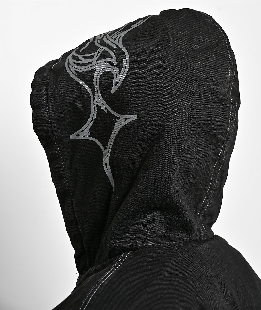 Vitriol Oblivion Black Wash Denim Crop Jacket