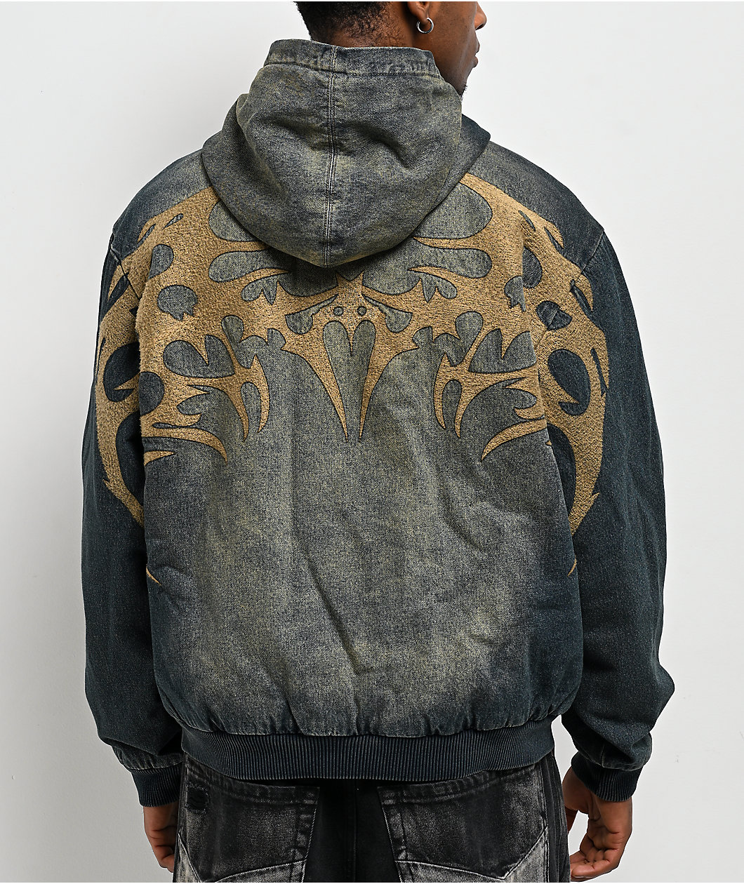 Vitriol Oblivion Blue Wash Hooded Denim Boxy Jacket