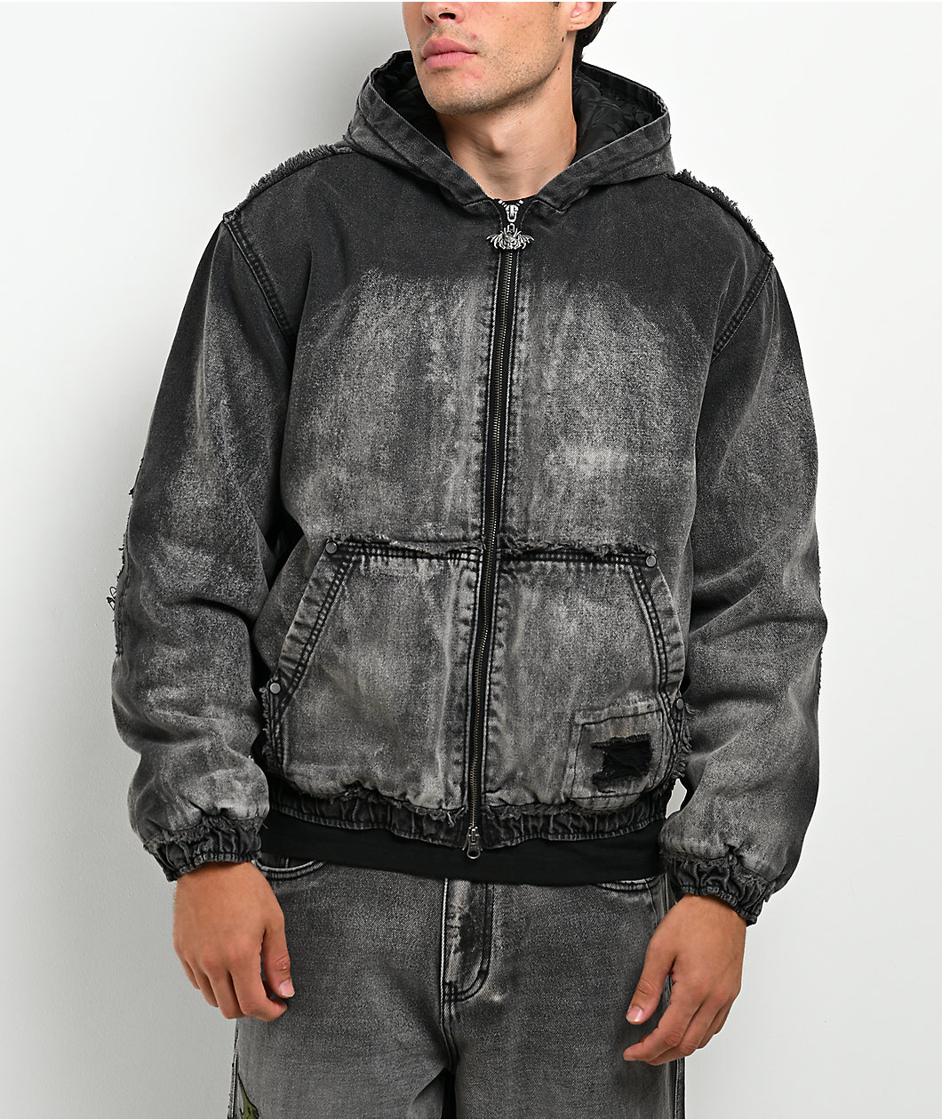 Vitriol Oblivion Depth With Destruction Wash Denim Jacket