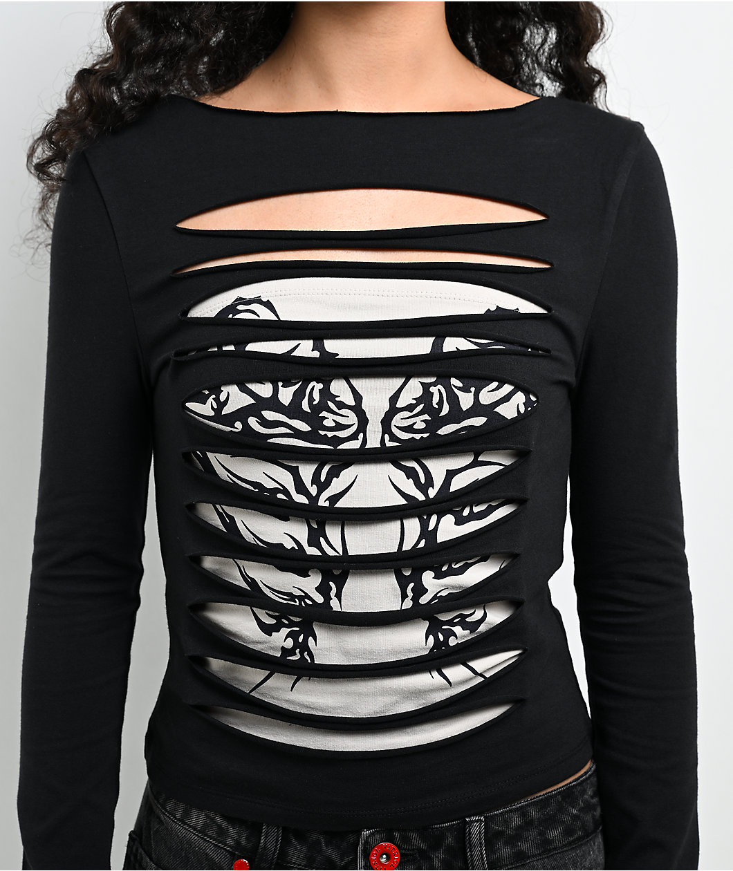 Vitriol Odette Slash Long Sleeve & Tube Top Set