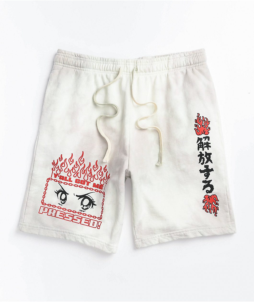 Vitriol Pressed Grey Tie Dye Sweat Shorts