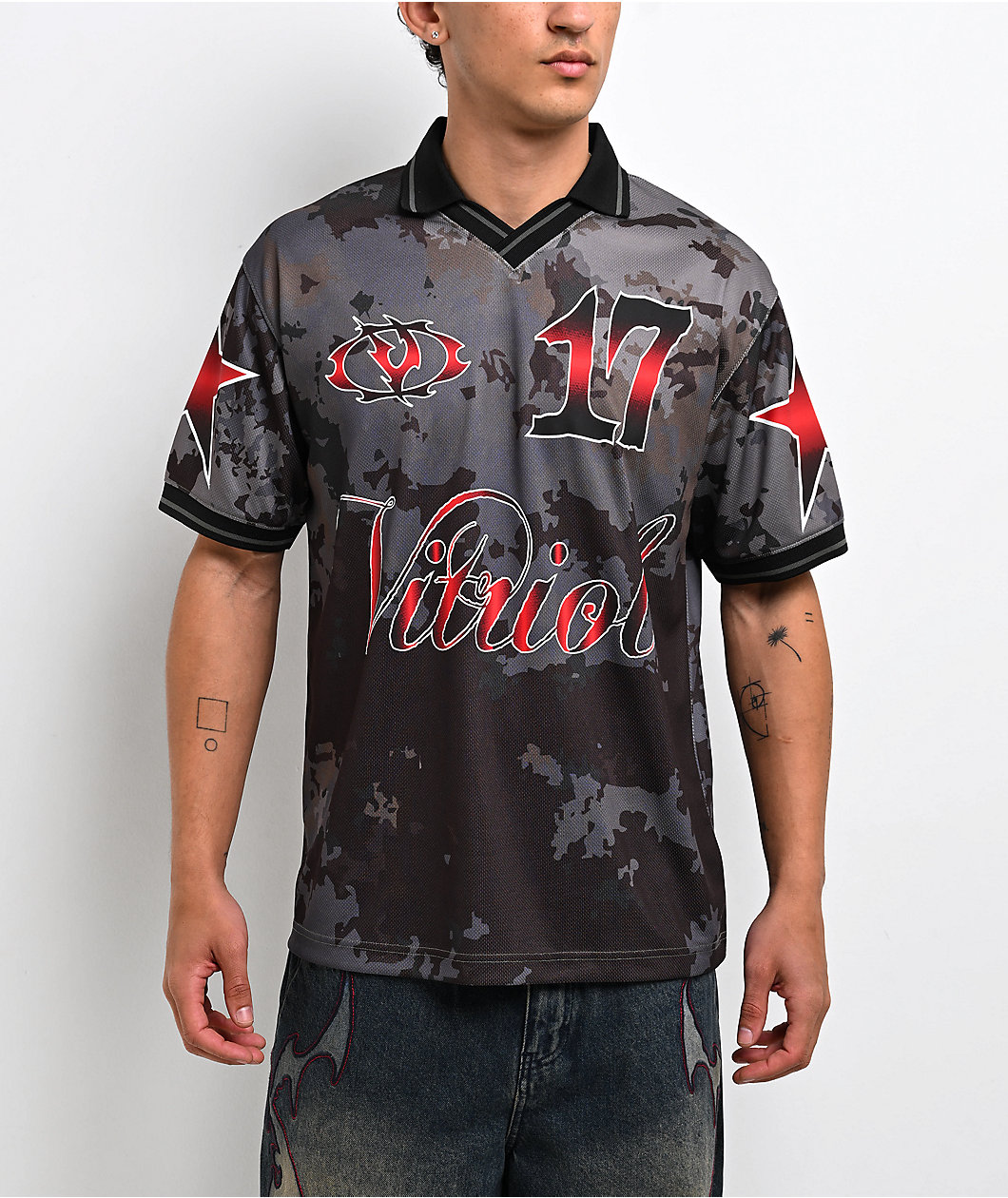 Vitriol Prevail Black Camo Soccer Jersey