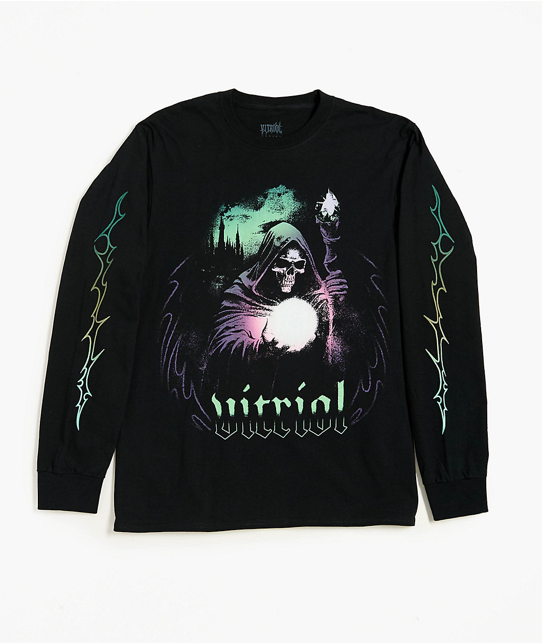 Vitriol Reaper Fantasy Black Long Sleeve T-Shirt