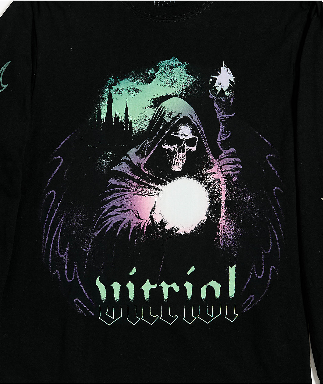 Vitriol Reaper Fantasy Black Long Sleeve T-Shirt
