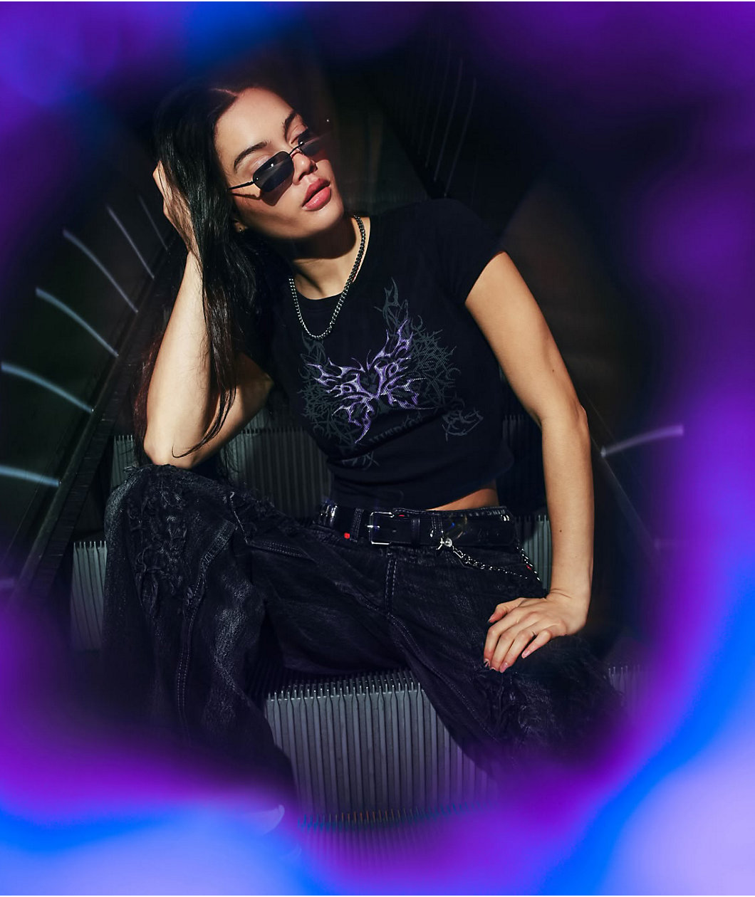 Vitriol Reina Black Crop T-Shirt