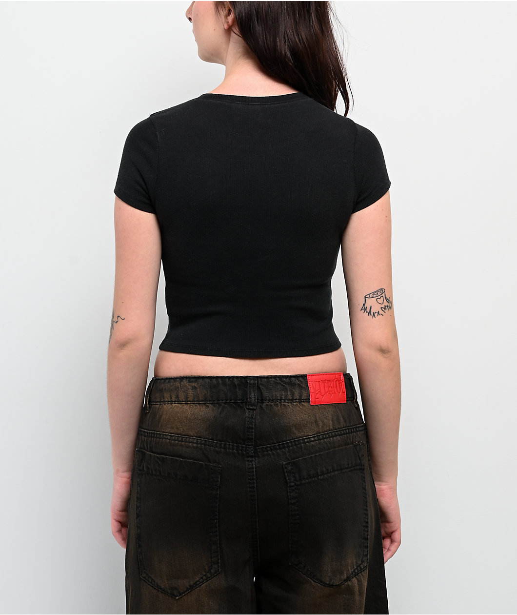 Vitriol Reina Black Crop T-Shirt
