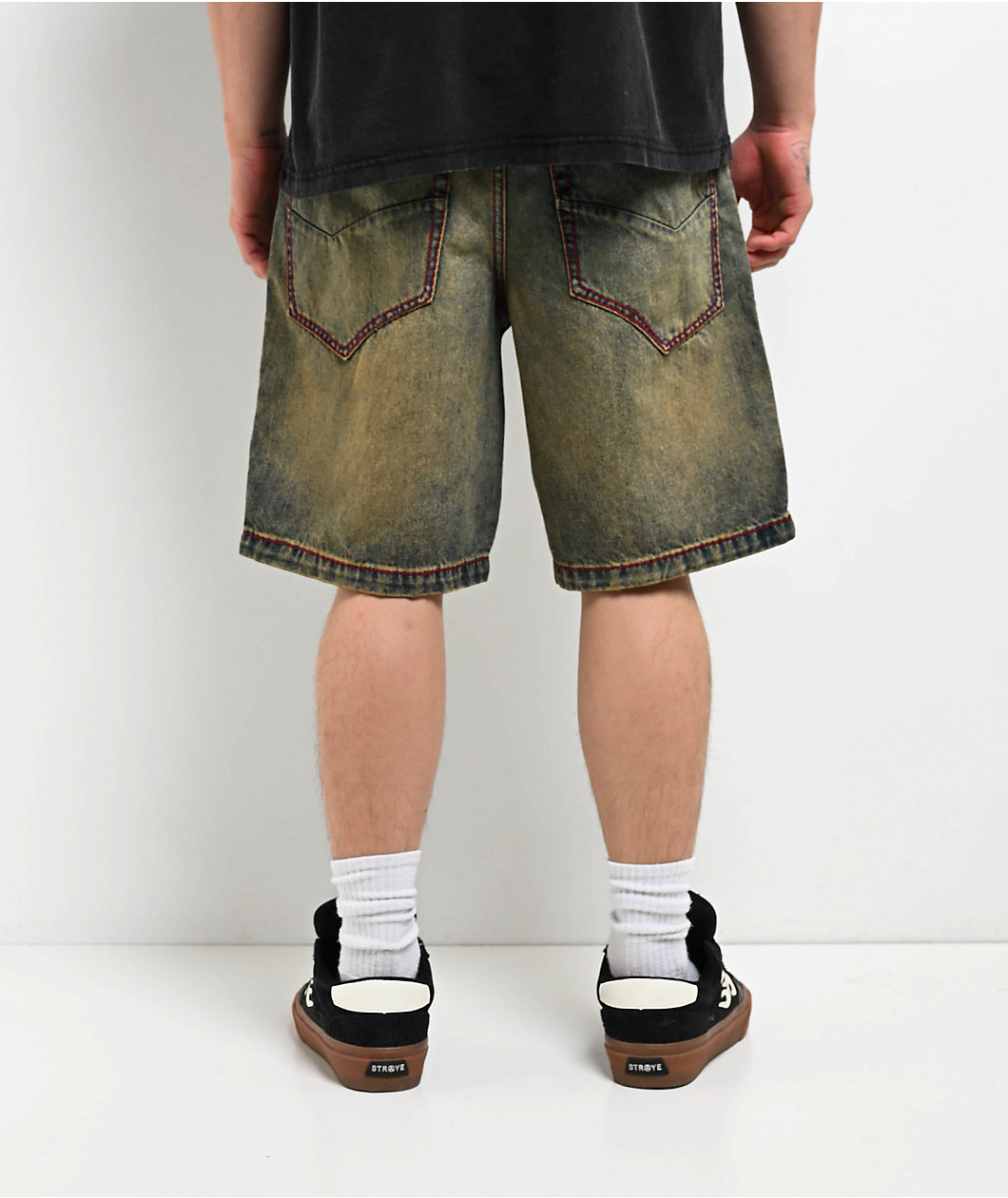 Vitriol Riddle Loose Fit Denim Shorts