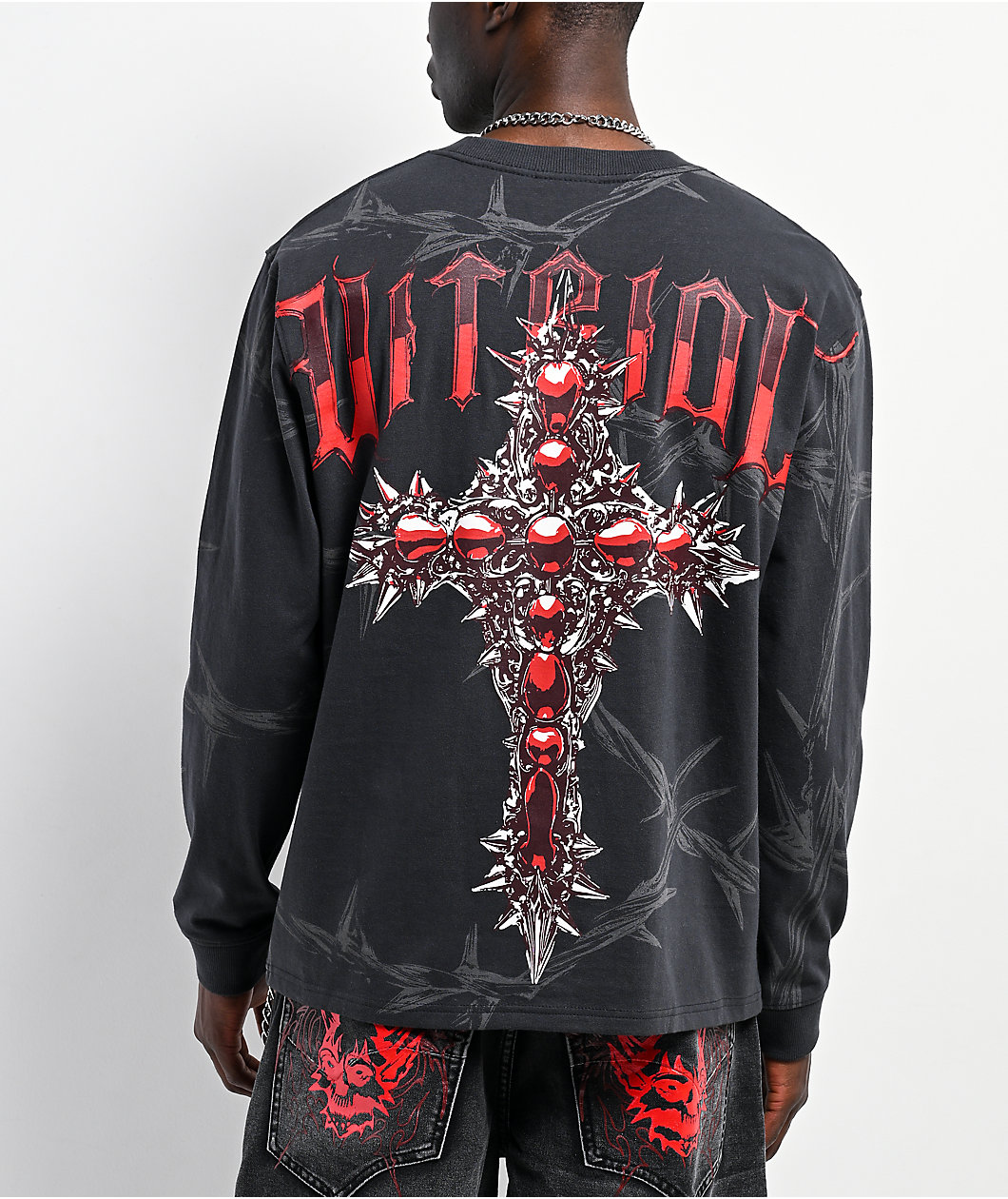 Vitriol Sacrilege Black Long Sleeve Boxy T-Shirt