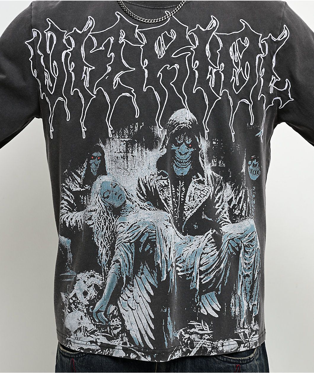 Vitriol Savior Charcoal Wash Long Sleeve T-Shirt