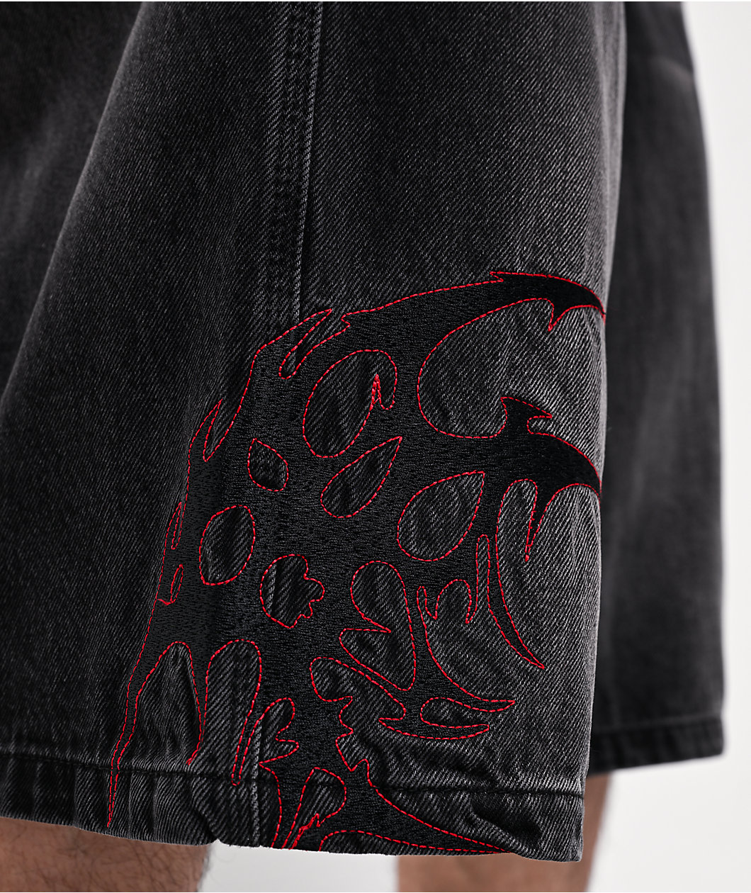 Vitriol Siphon Black Wash Ultra Wide Shorts