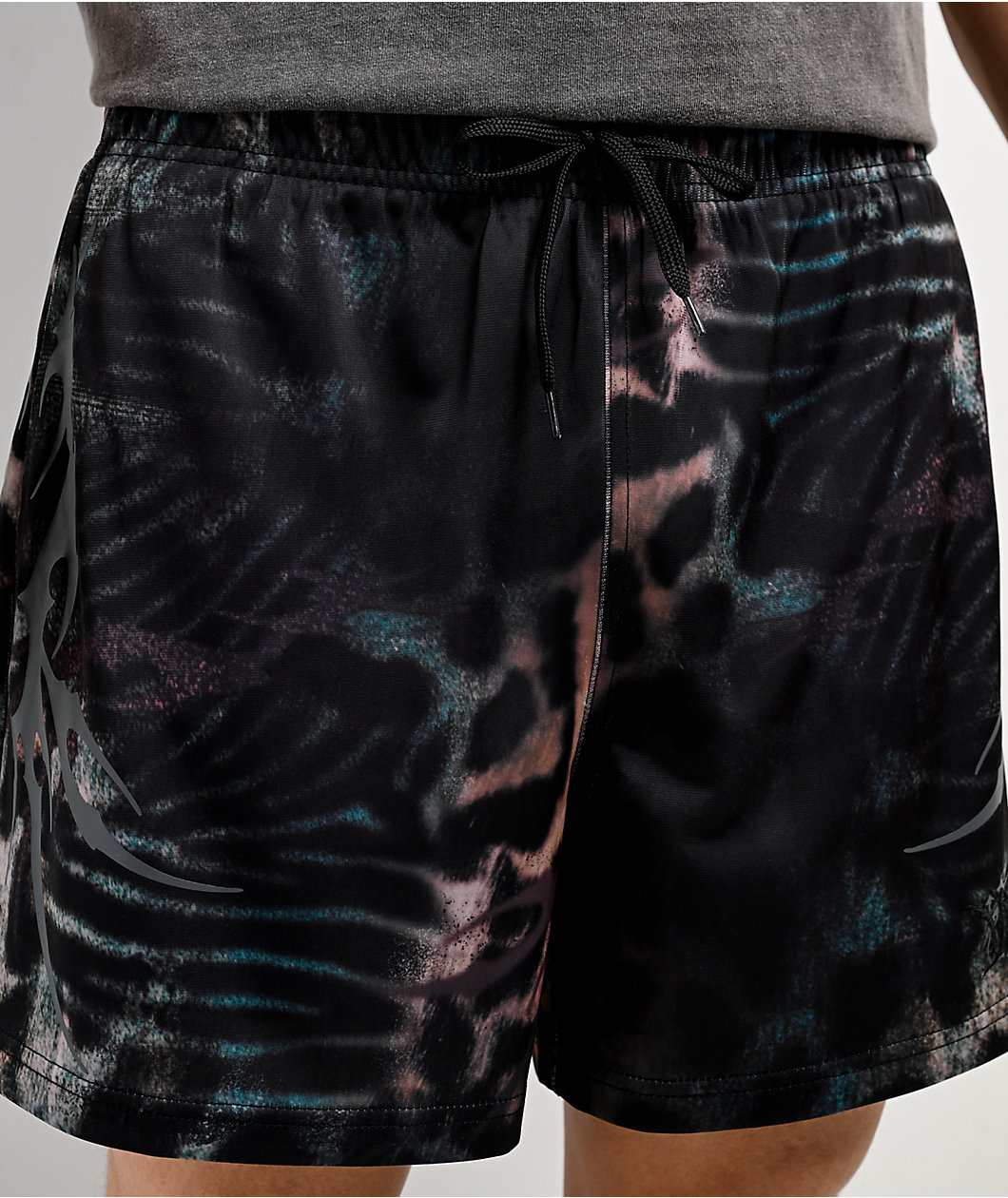 Vitriol Sixth Spawn Leopard Black Mesh Shorts