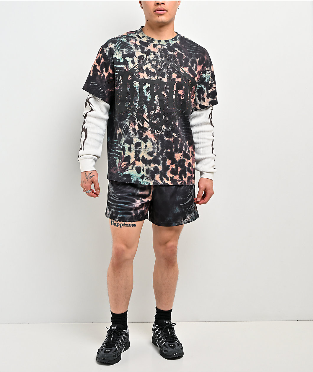 Vitriol Sixth Spawn Leopard Black Mesh Shorts