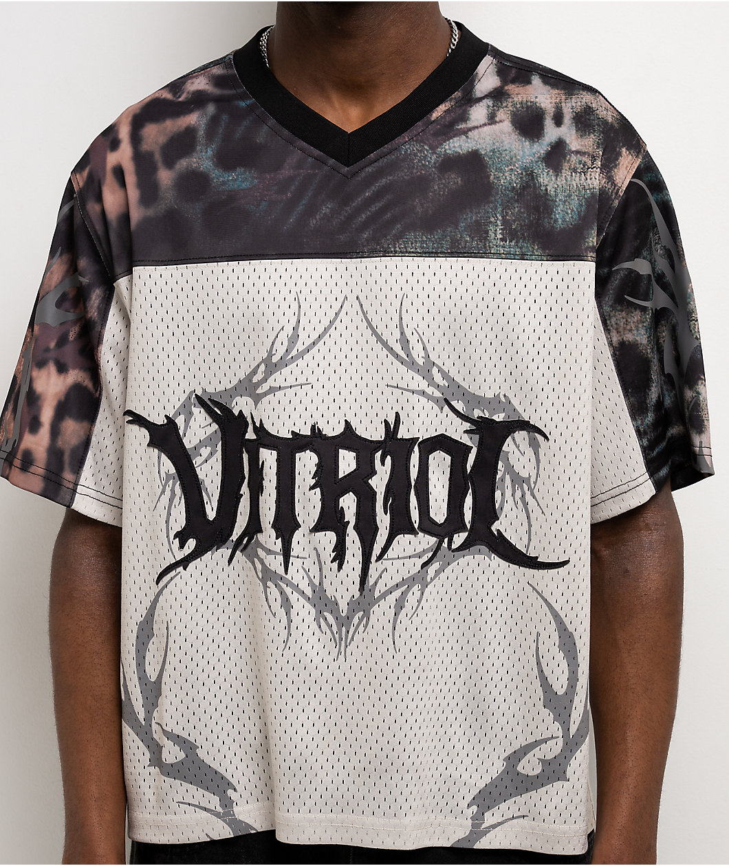 Vitriol Spawn Off White Boxy Crop Football Jersey