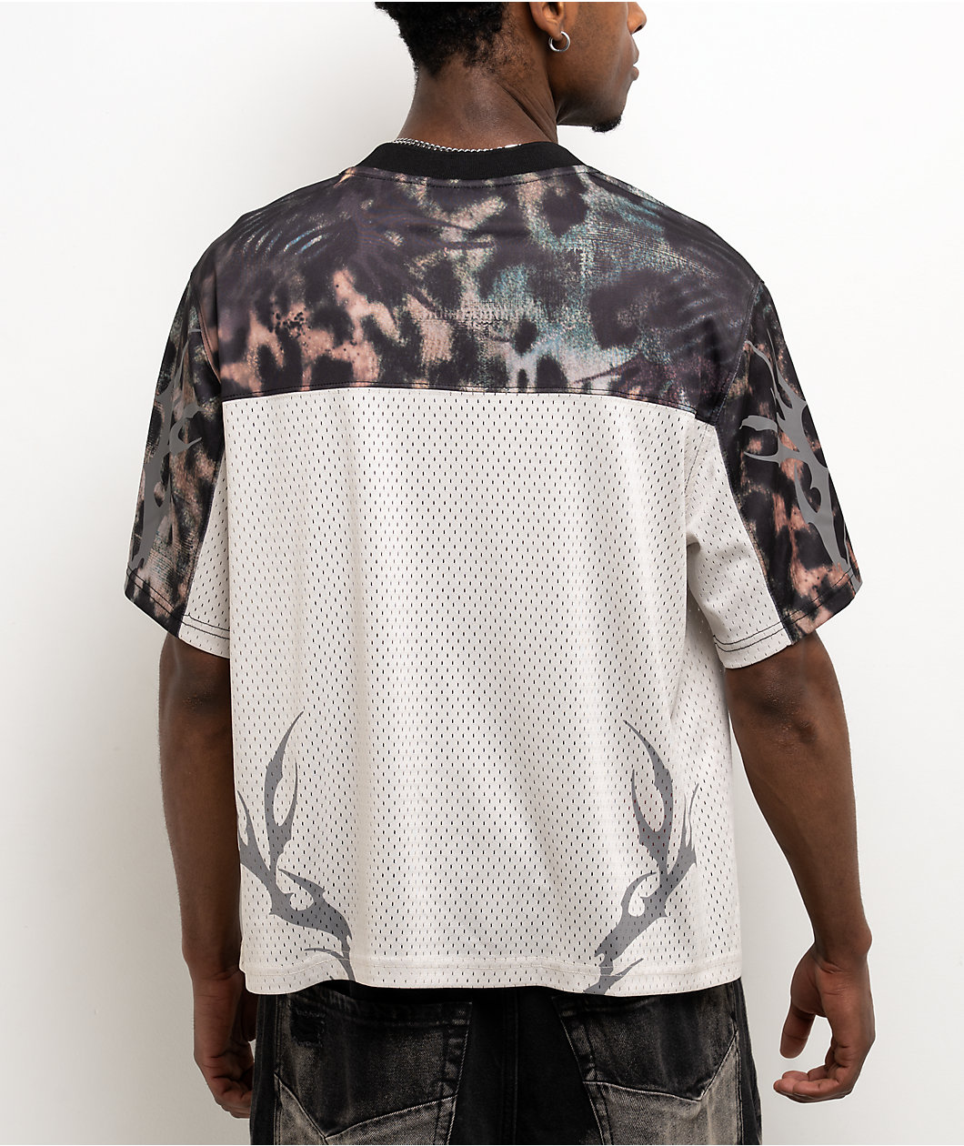 Vitriol Spawn Off White Boxy Crop Football Jersey