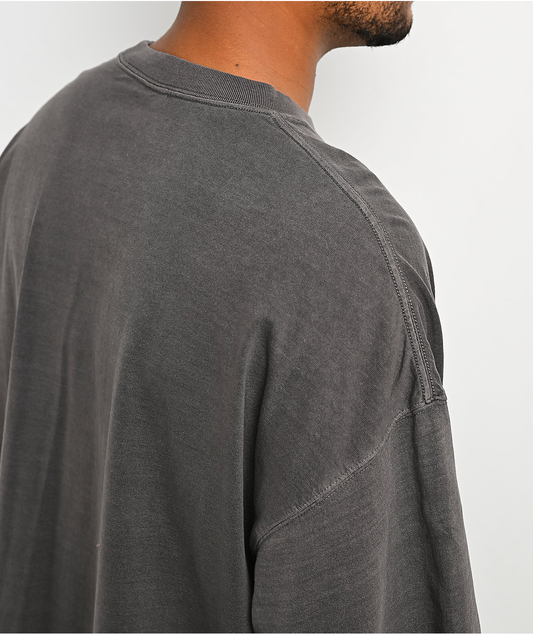 Vitriol Stake To The Heart Grey Wash Boxy Crop T-Shirt