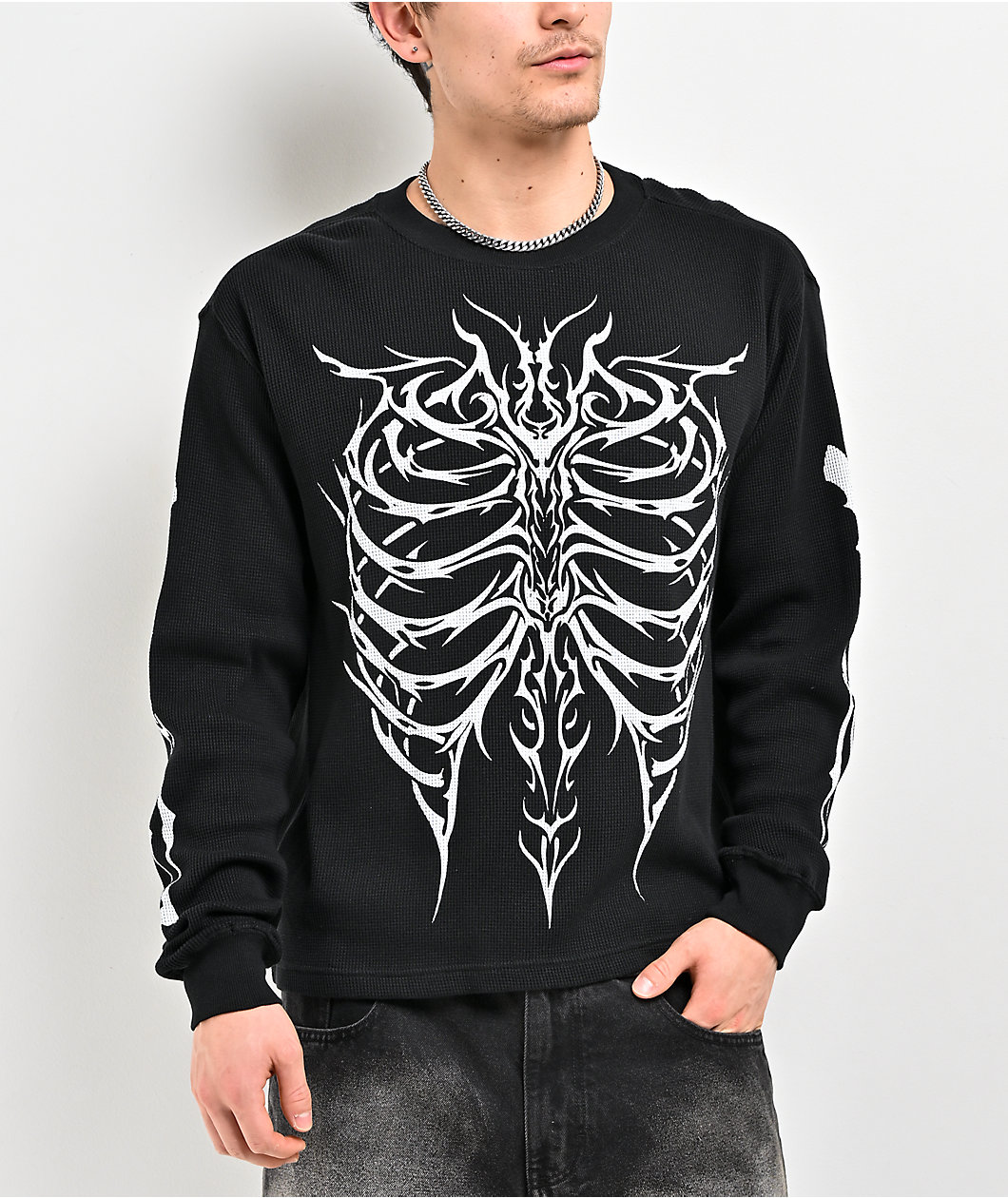 Vitriol Sternum Black Long Sleeve Thermal T-Shirt