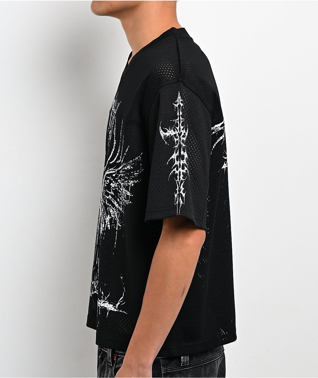 Vitriol Summoned Black Crop Football Jersey