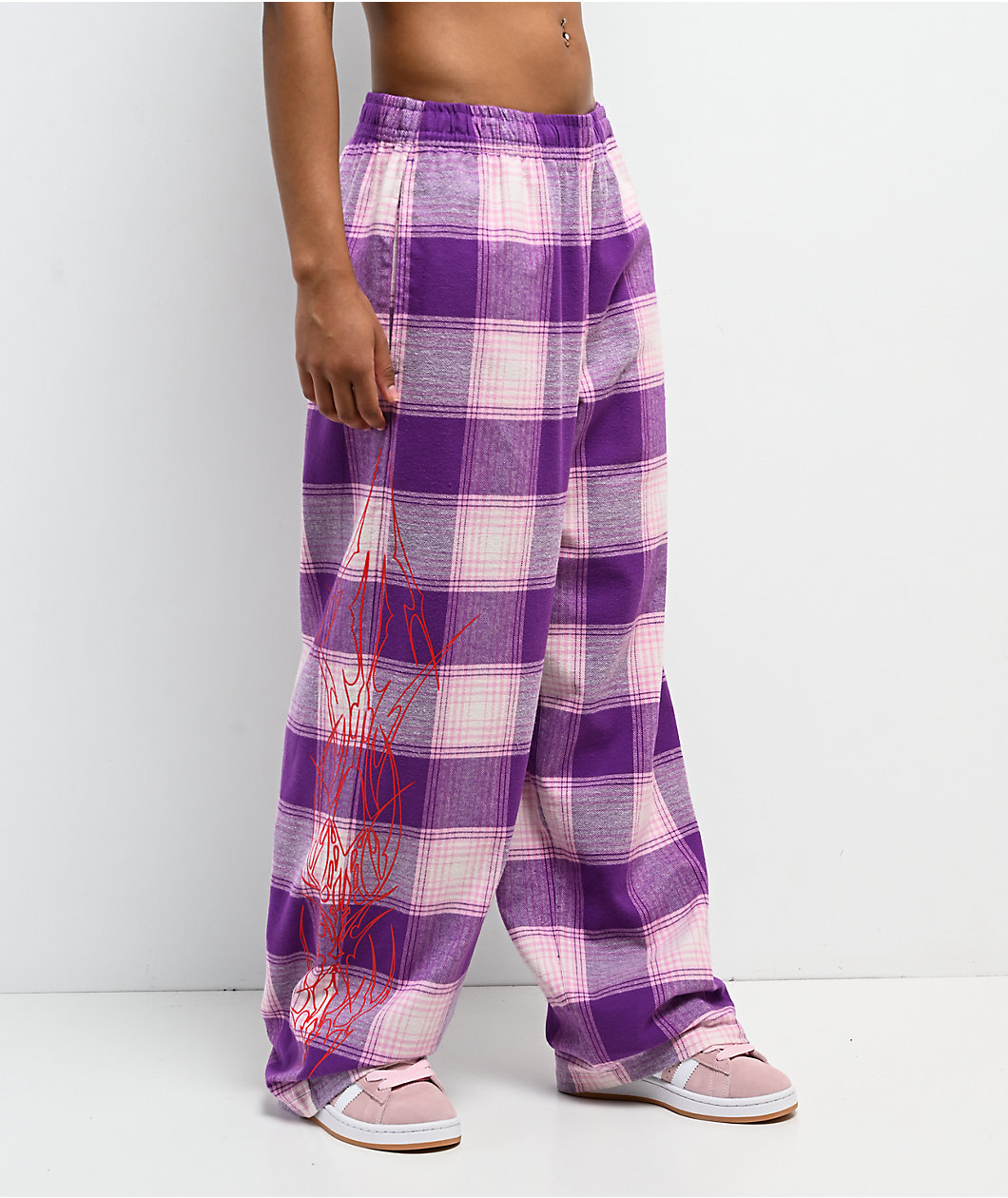 Vitriol Summoned Purple Plaid Lounge Pants