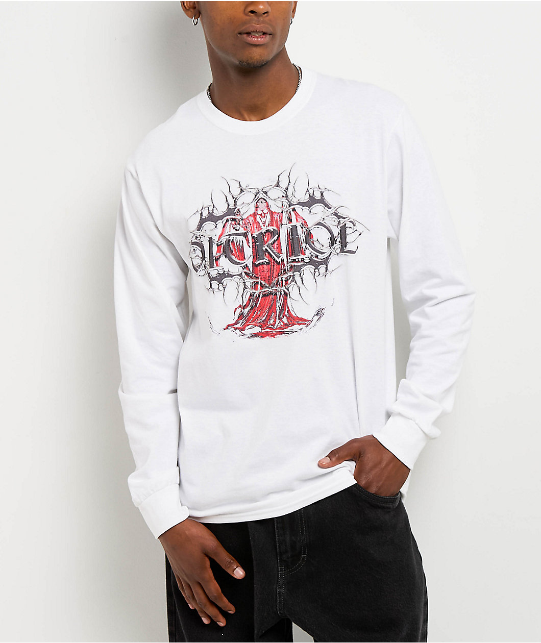 Vitriol Sworn White Long Sleeve T-Shirt