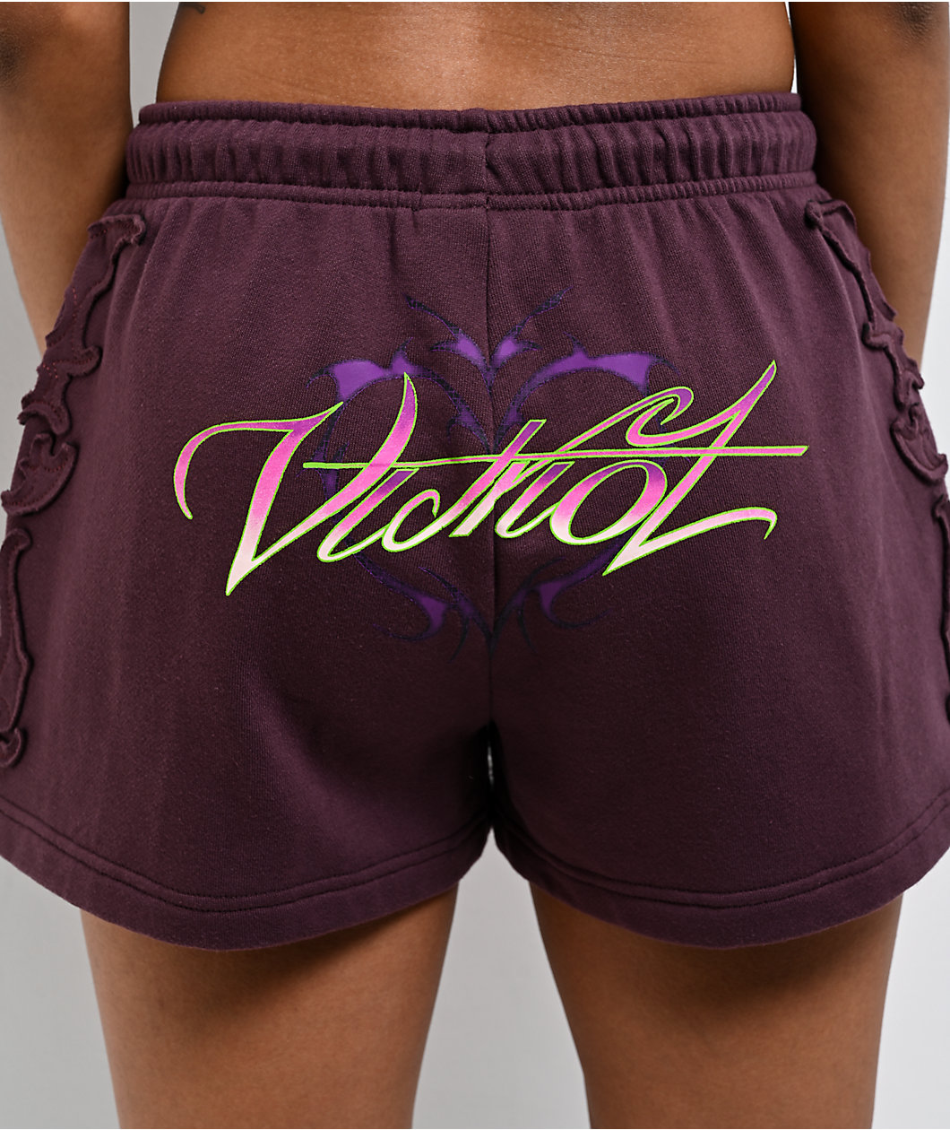 Vitriol Tessa Huckleberry Purple Sweat Shorts