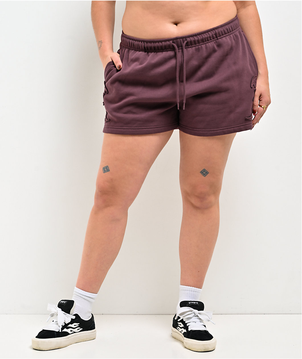Vitriol Tessa Huckleberry Purple Sweat Shorts