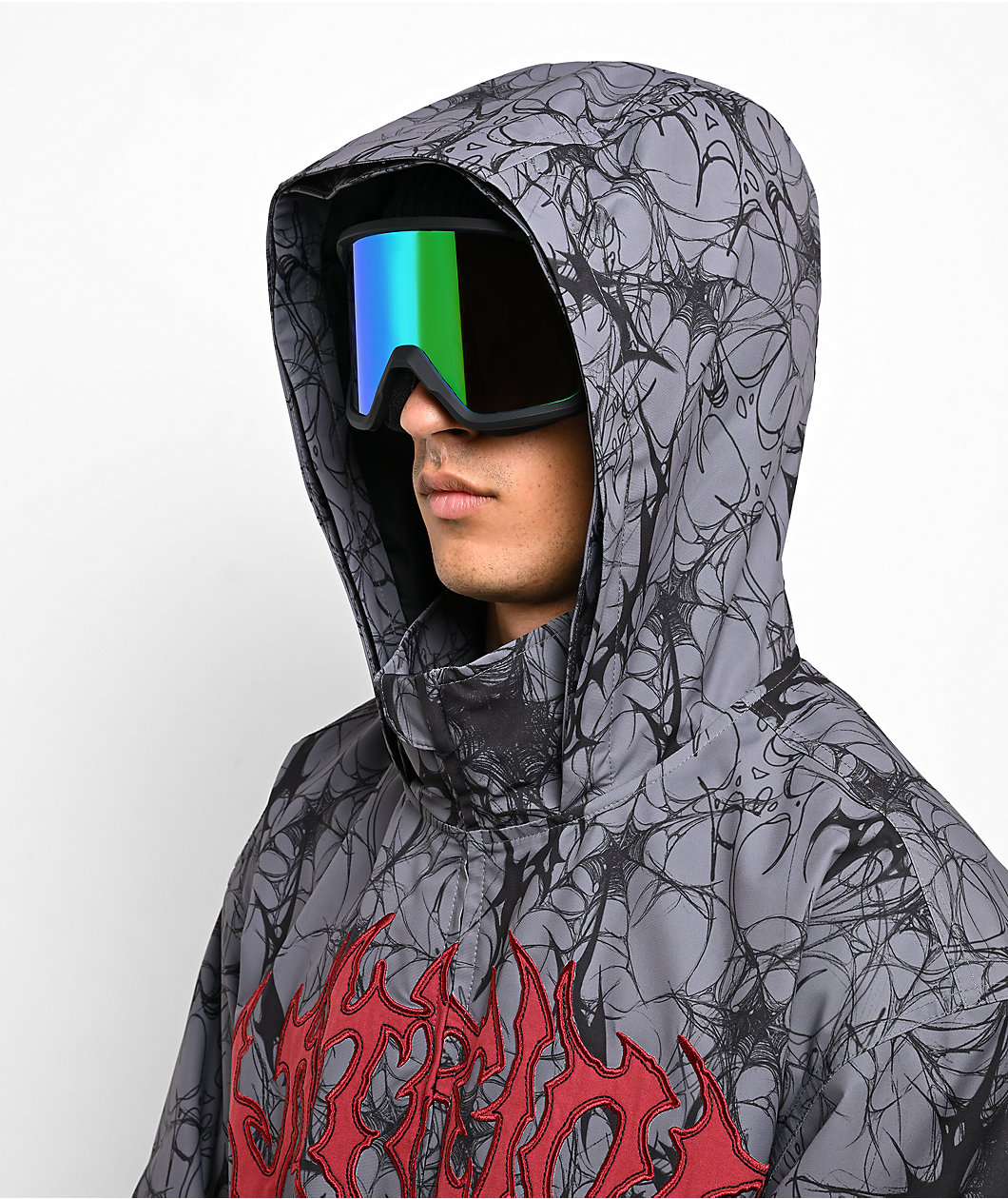 Vitriol Thorn Fur Trim Grey 10K Snowboard Jacket 2027