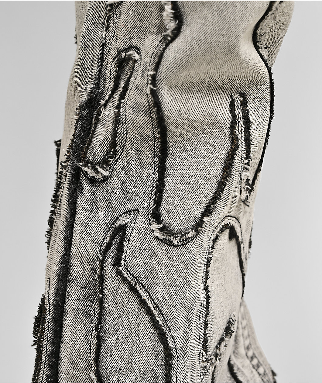 Vitriol Trench Grey Wash Skinny Flare Jeans
