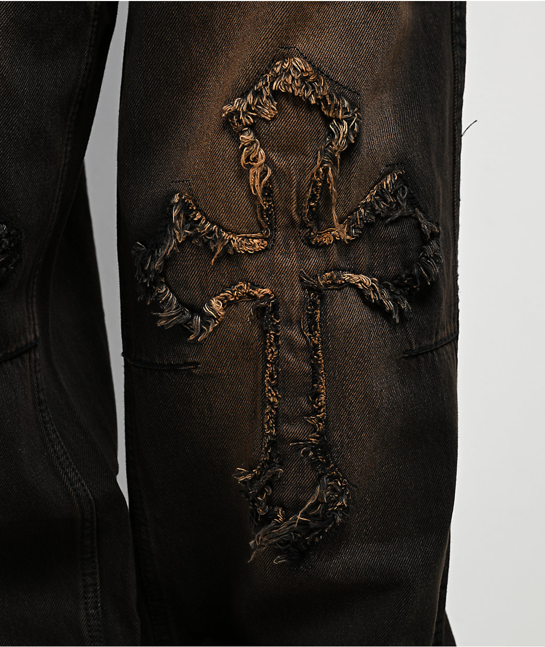 Vitriol Verona Goth Black Wash Low Rise Jeans