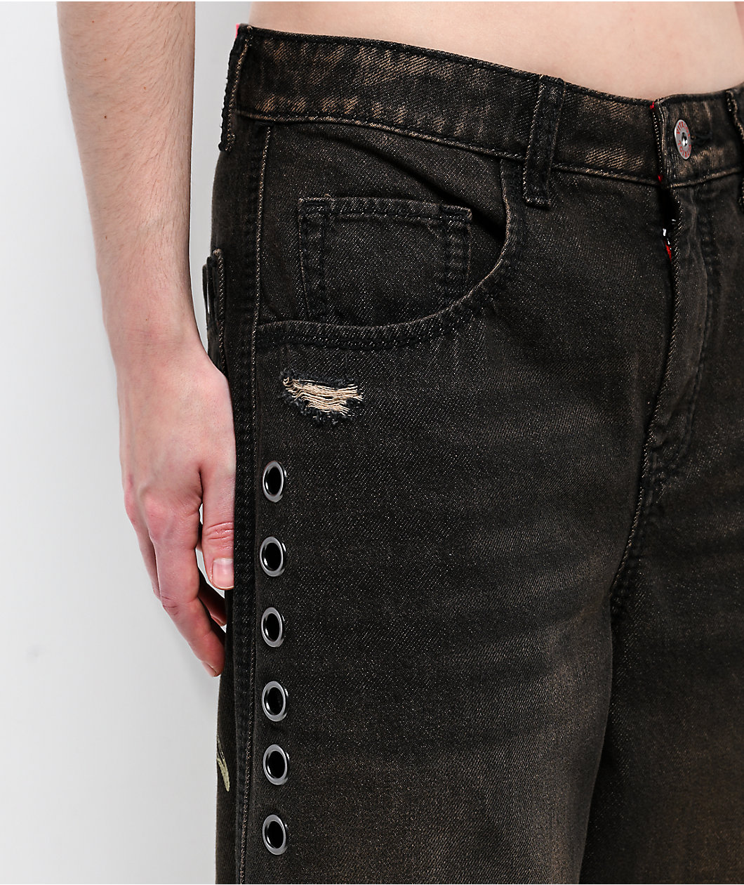 Vitriol Verona Love Dagger Sacred Black Wash Jeans