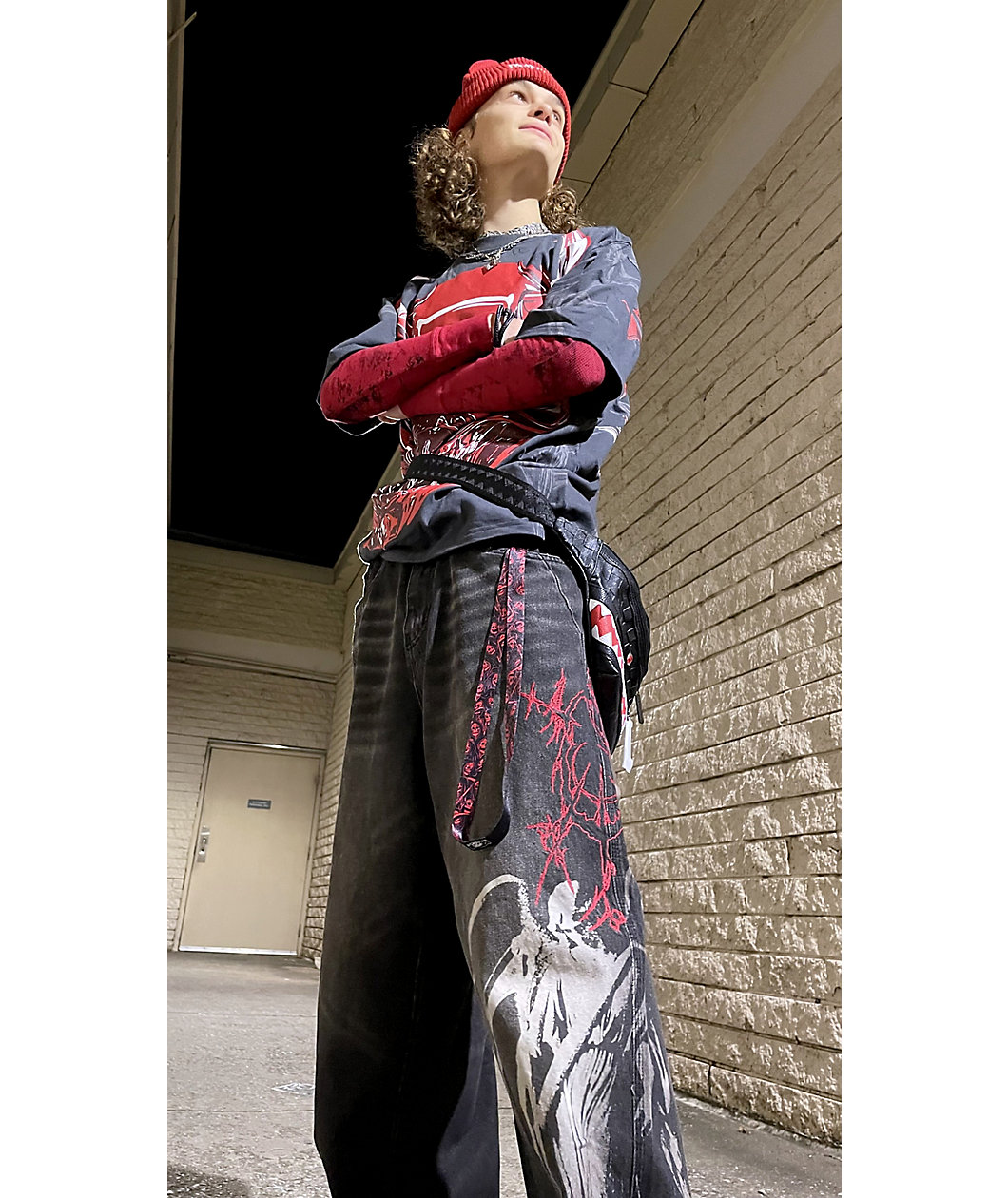 Vitriol Void Angel Ultra Wide Leg Black Jeans