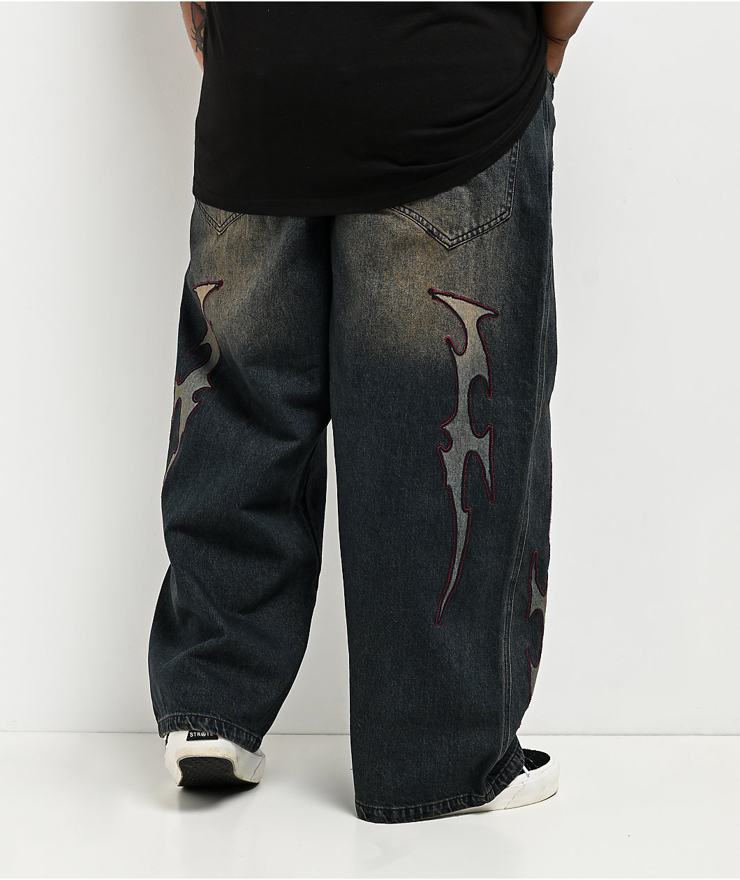 Vitriol Void Bite Blue Wash Ultra Wide Jeans