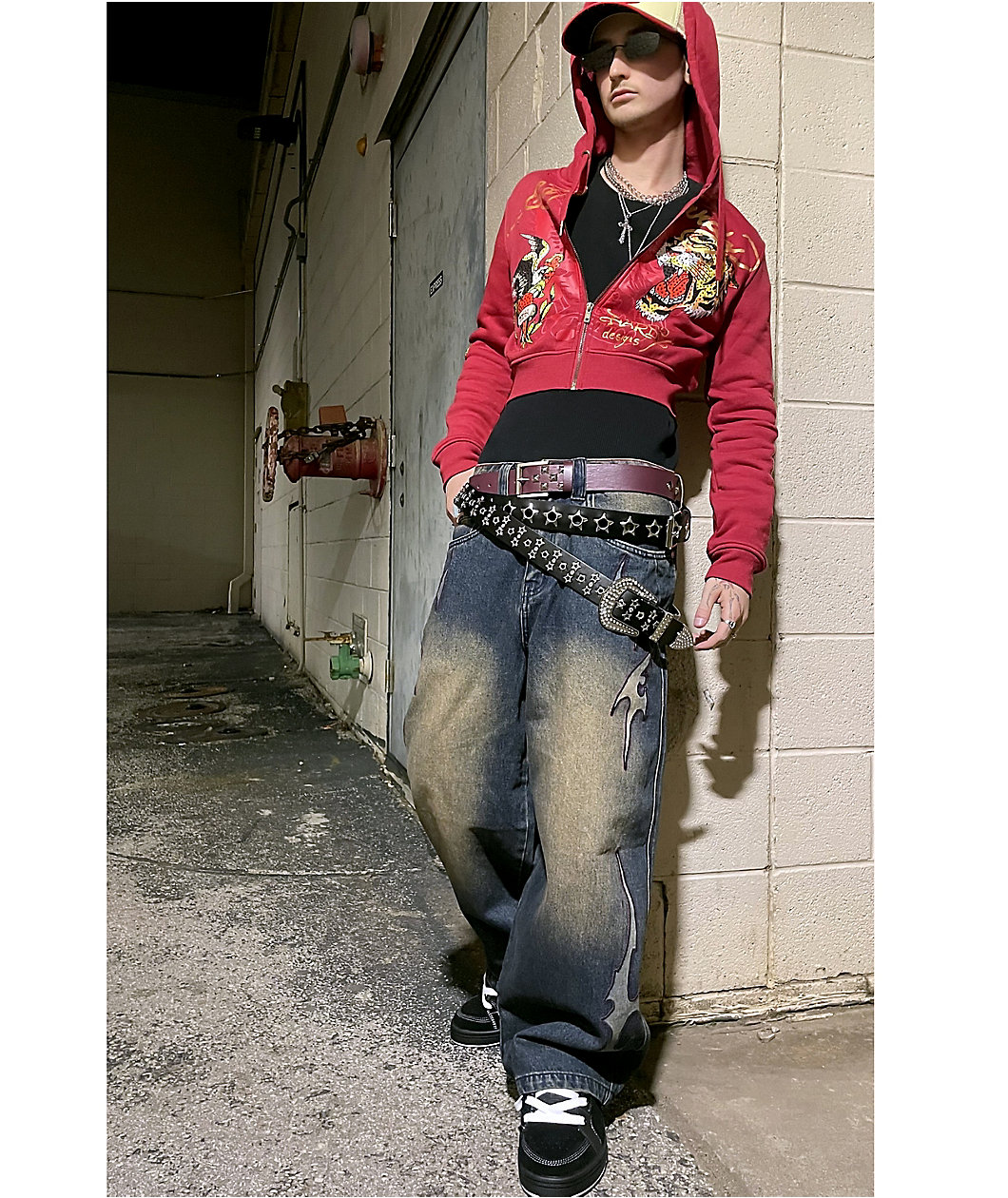 Vitriol Void Bite Blue Wash Ultra Wide Jeans