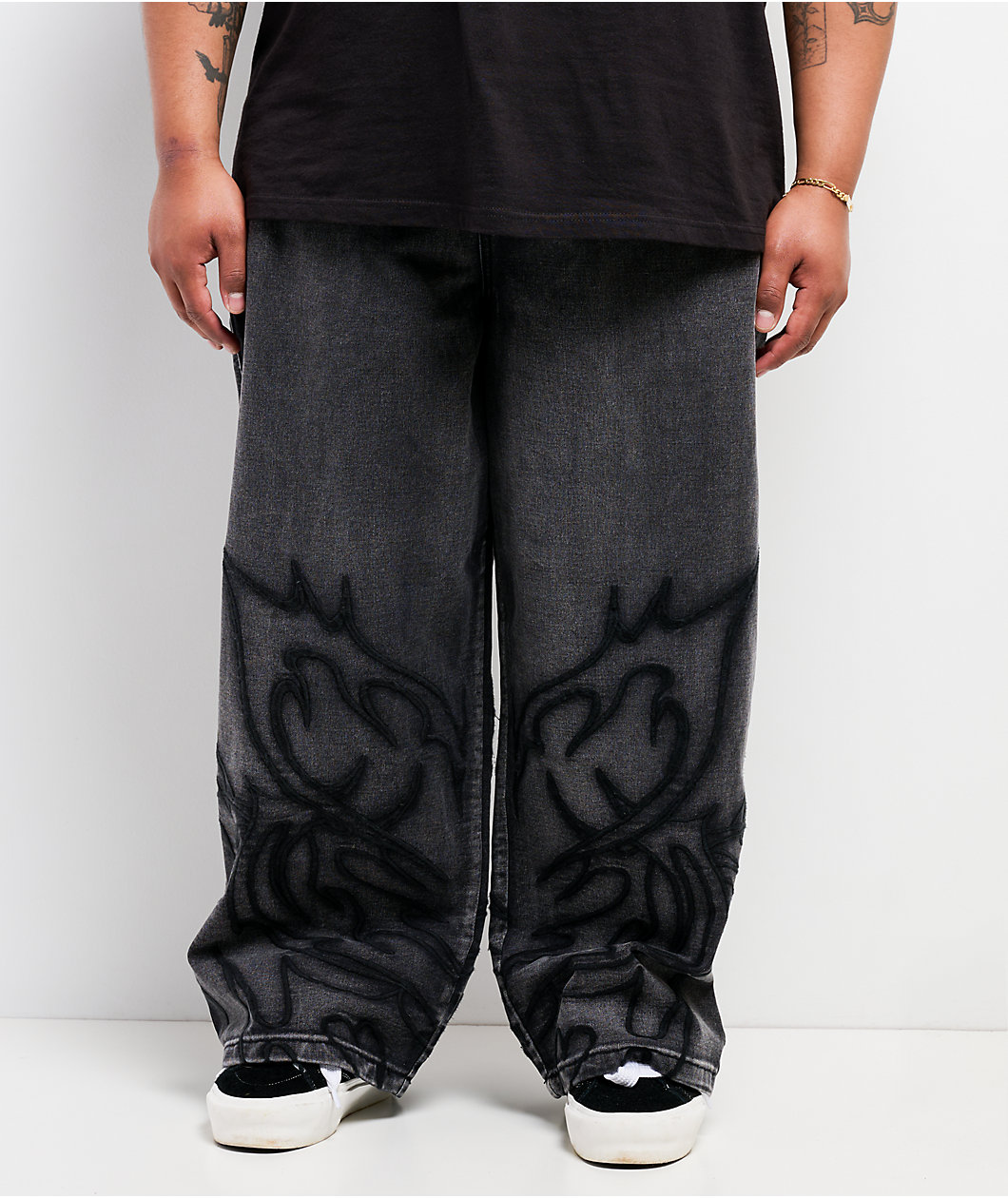 Vitriol Void Brimstone Wash Ultra Wide Canvas Pants