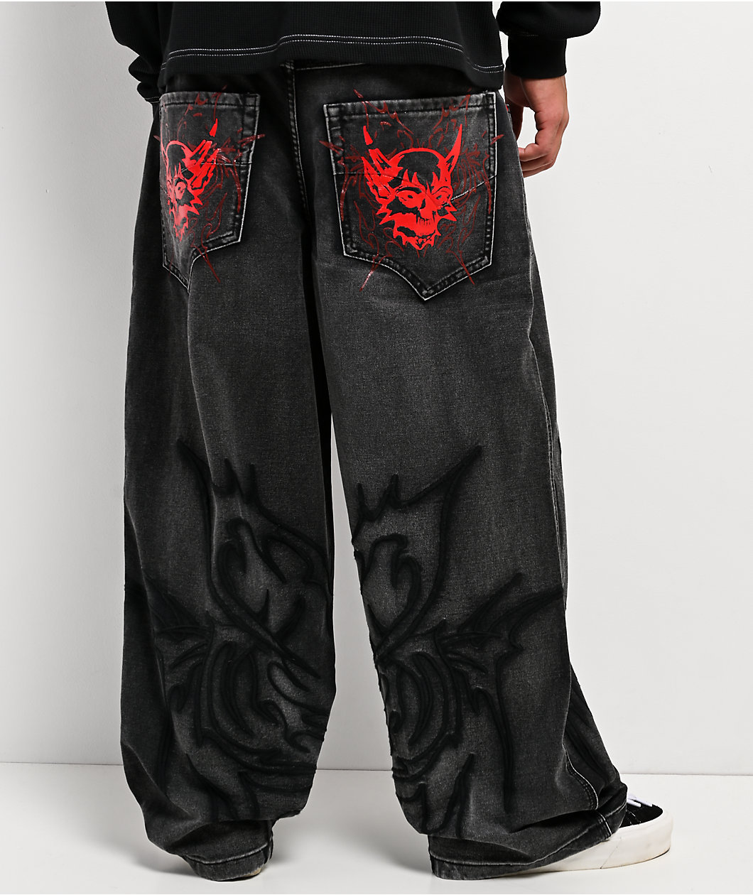 Vitriol Void Brimstone Wash Ultra Wide Canvas Pants