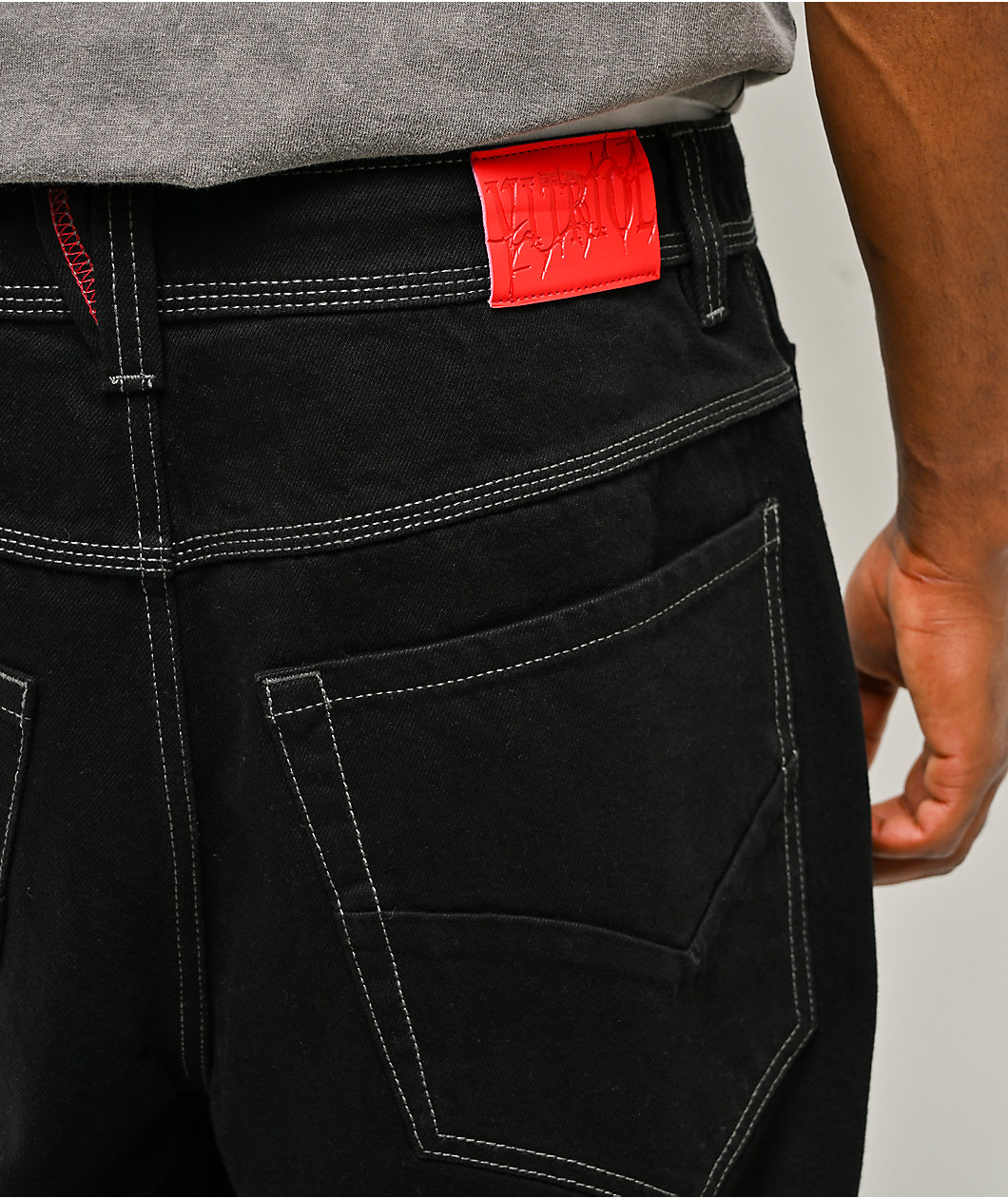 Vitriol Void Creep Black Wide Leg Jeans