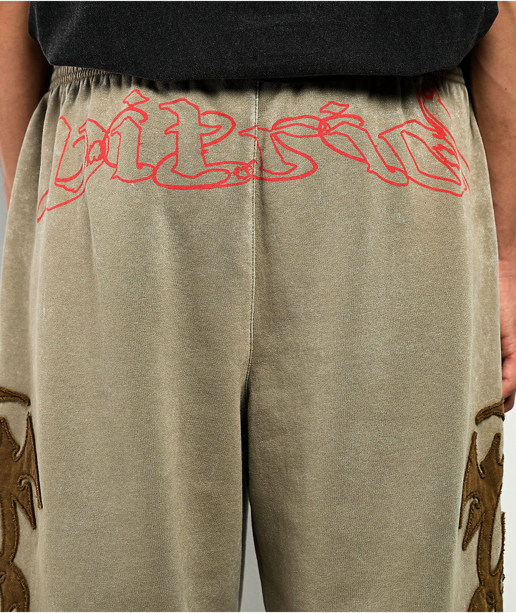 Vitriol Void Shroud Beige Fleece Sweatpants