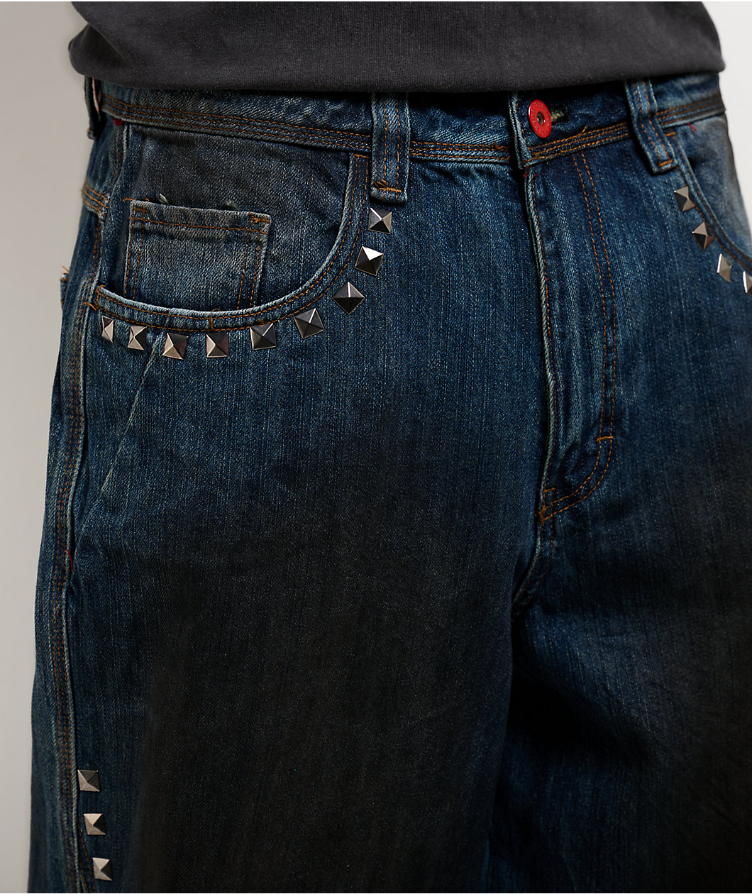 Vitriol Void Spill Blue Wash Ultra Wide Leg Jeans