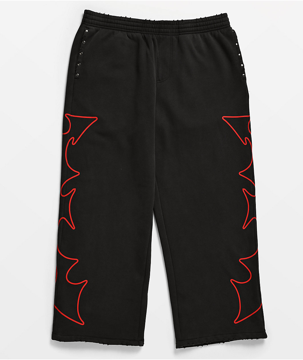 Vitriol Void Stud Black Wash Baggy Sweatpants