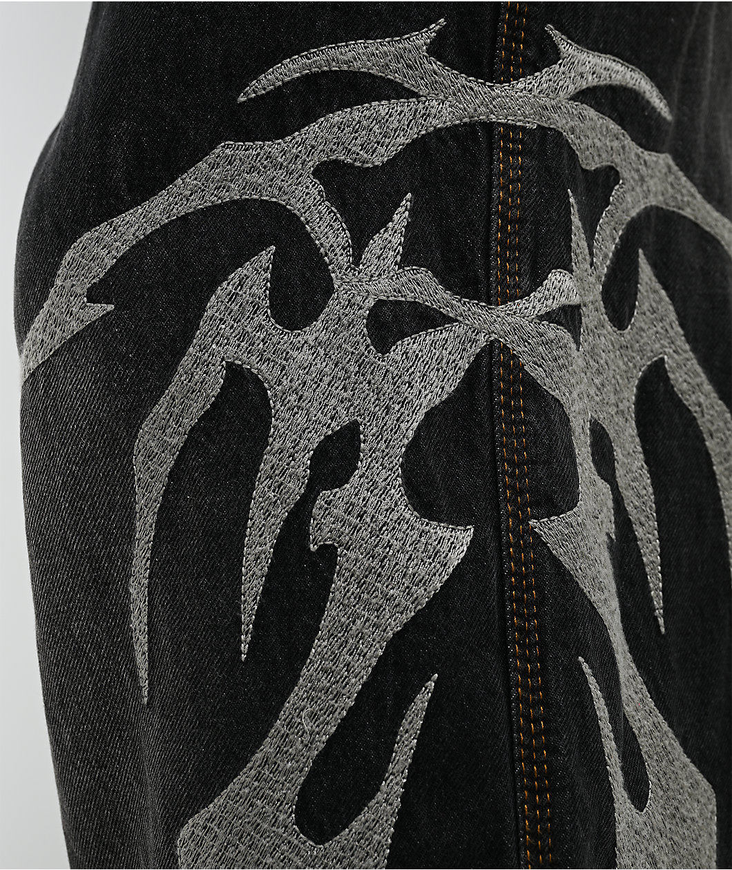 Vitriol Void Vein Black Wash Ultra Wide Jeans
