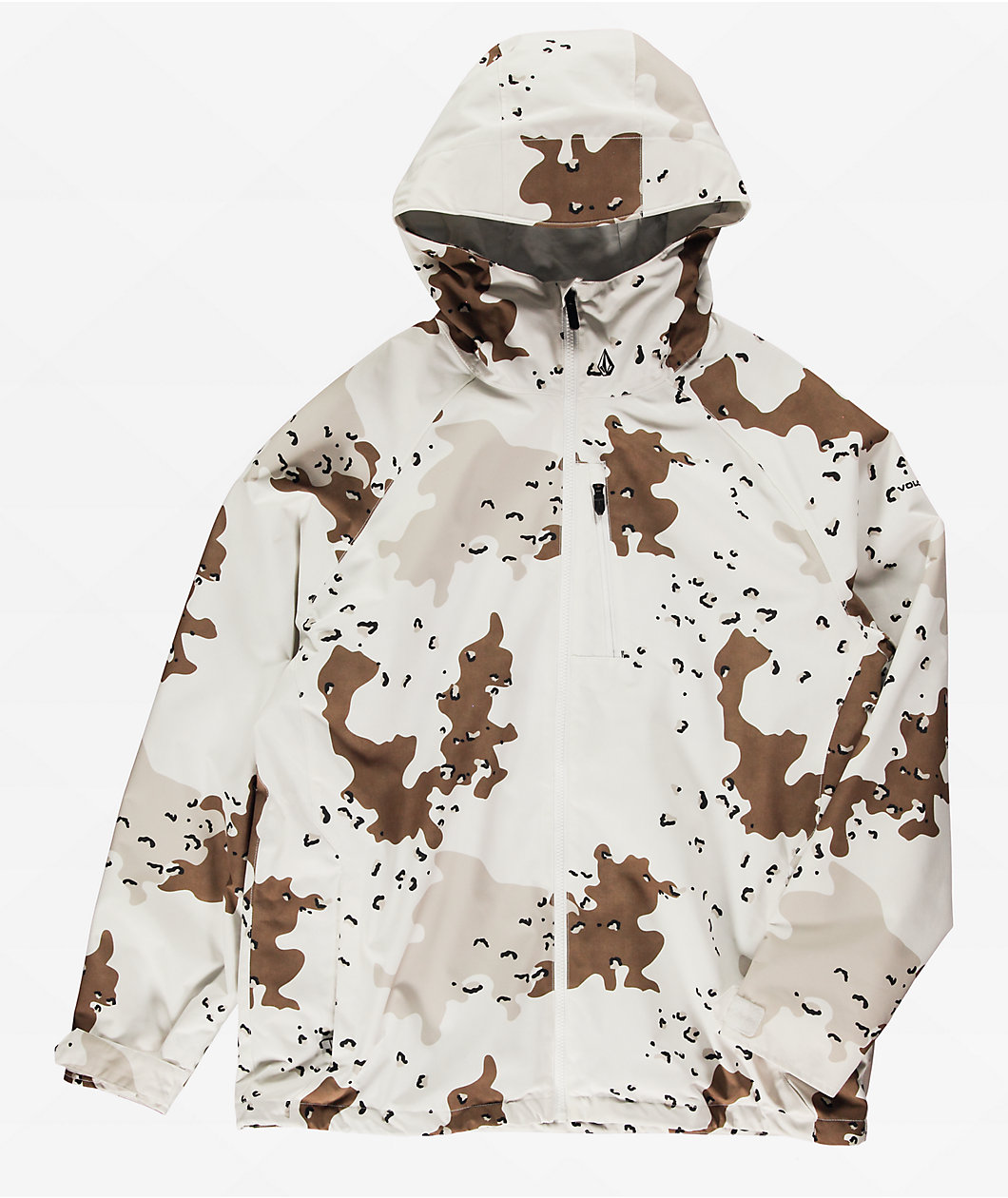 Volcom 2836 White Camo 20K Insulated Snowboard Jacket
