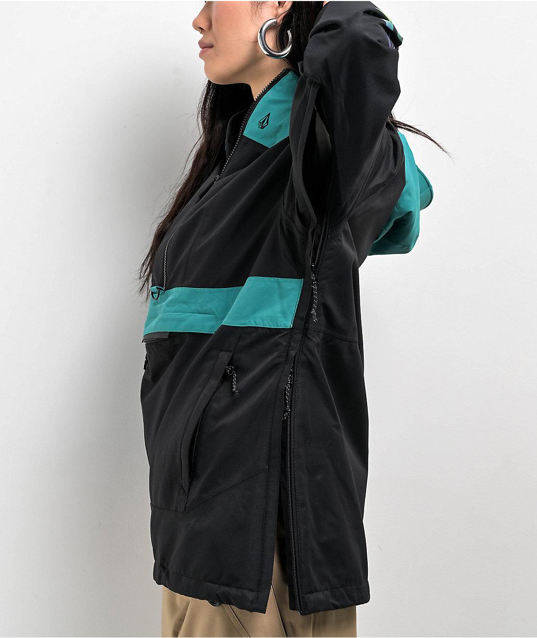 Volcom Ashfield Black & Blue 10K Anorak Snowboard Jacket