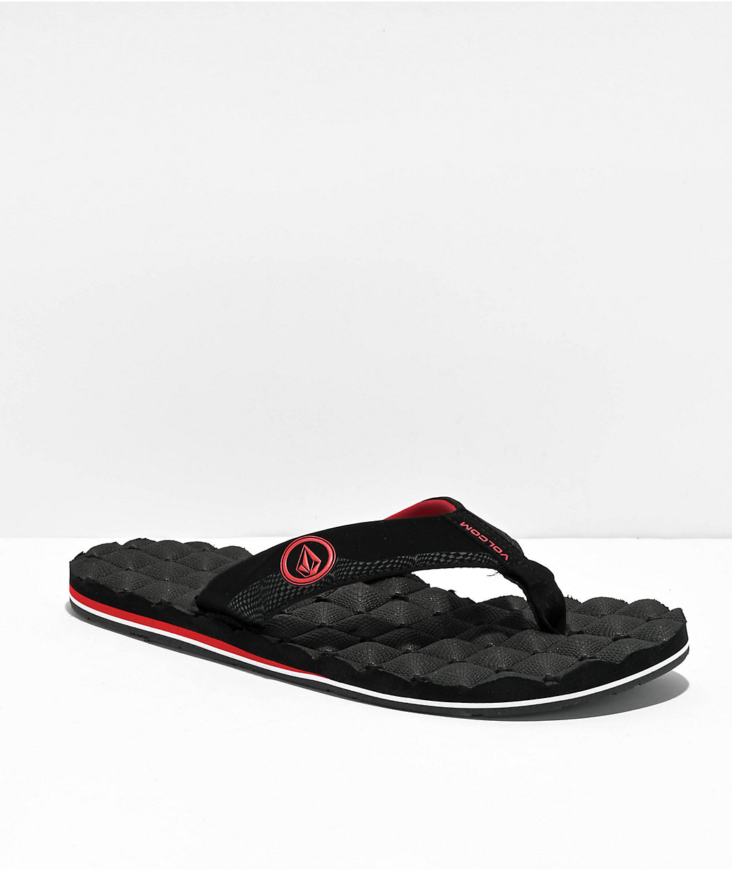 Volcom Recliner Black & Red Sandals