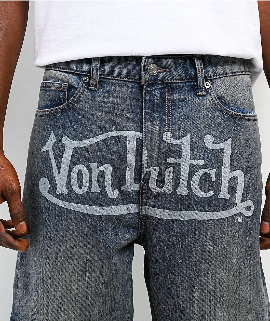 Von Dutch Angel Blue Wash Straight Leg Jeans