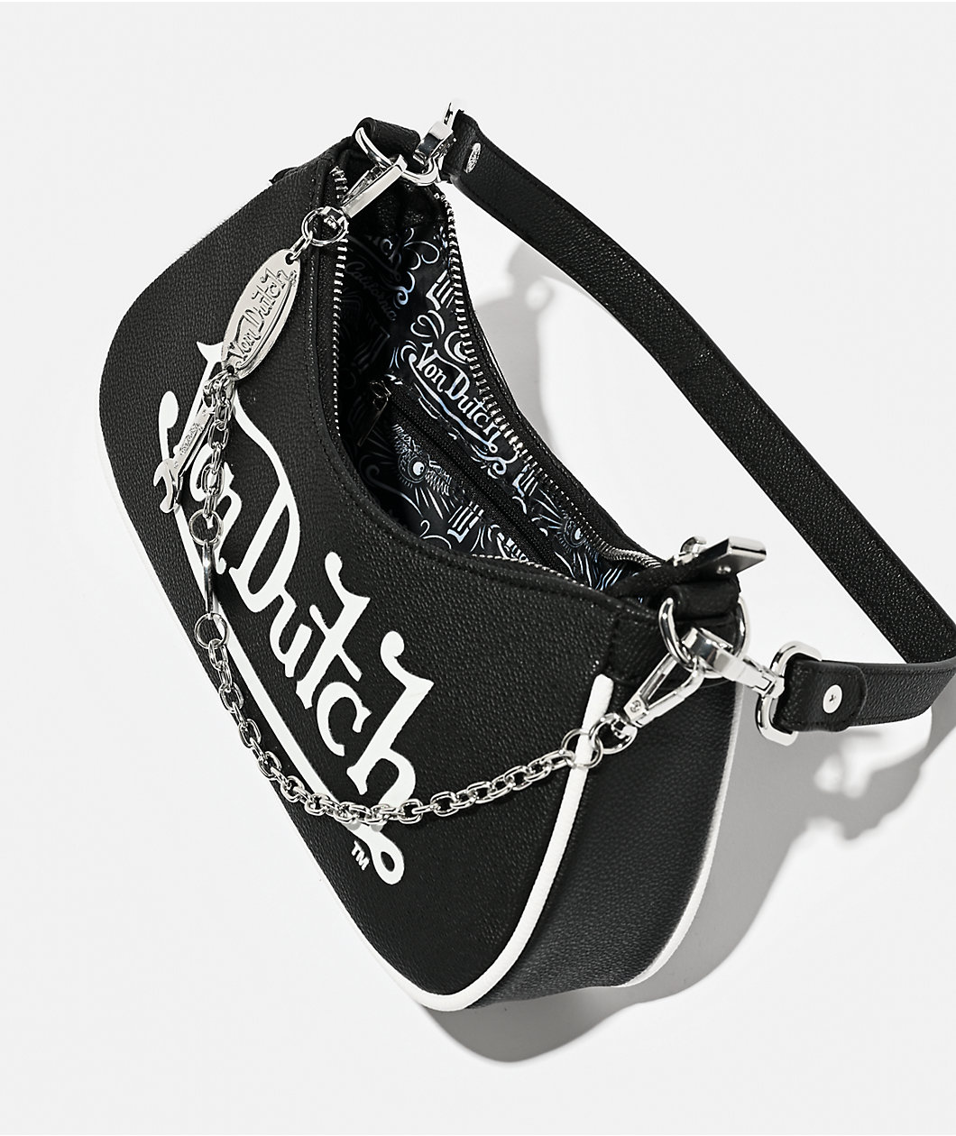 Von Dutch Black & White Shoulder Bag