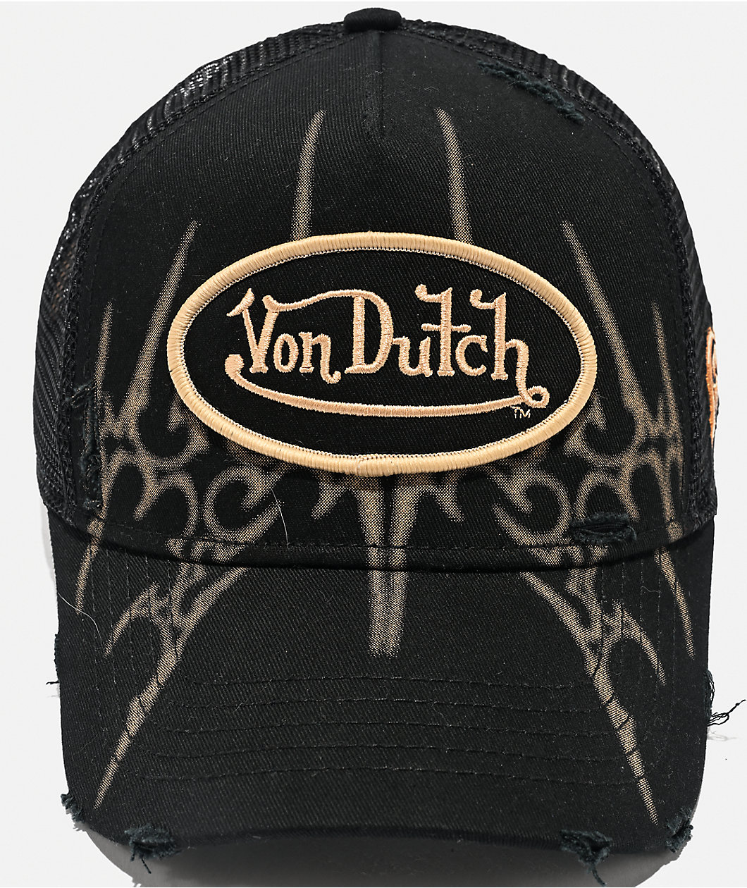 Von Dutch Bleached Black Trucker Hat