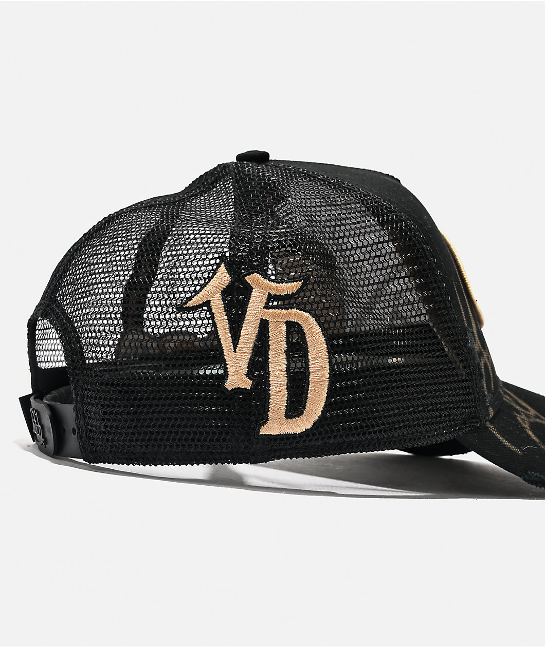 Von Dutch Bleached Black Trucker Hat