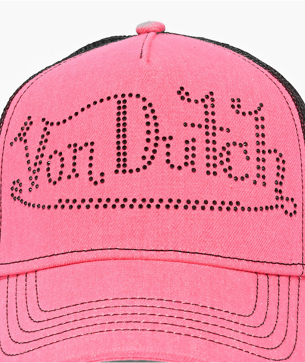 Von Dutch Bling Pink & Black Trucker Hat
