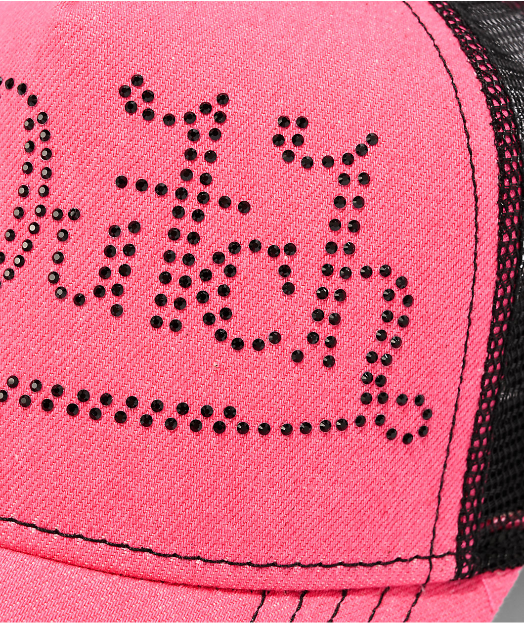 Von Dutch Bling Pink & Black Trucker Hat