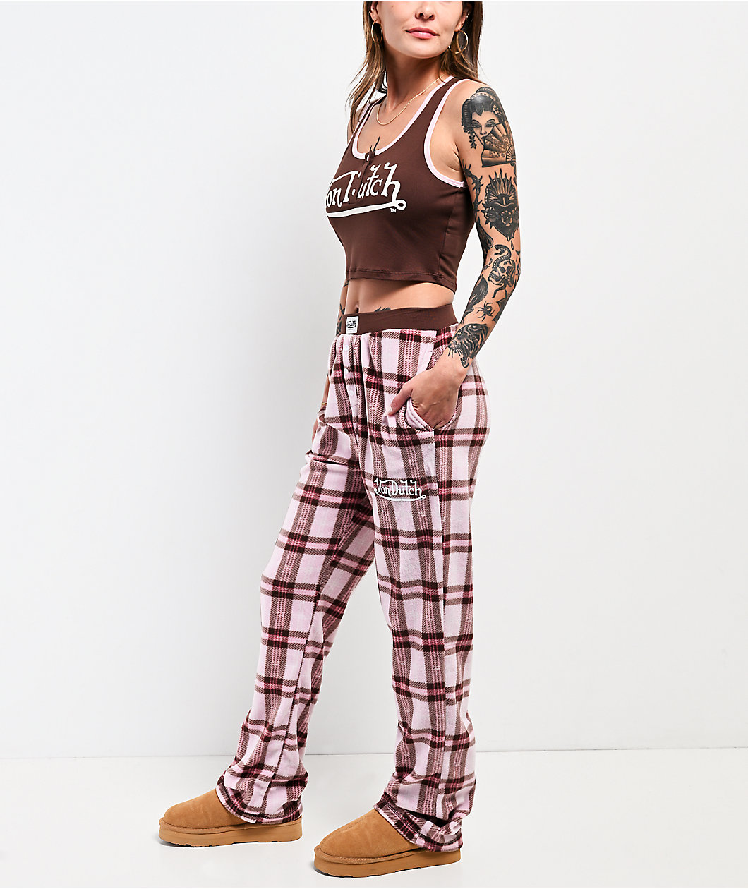 Von Dutch Chocolate Jersey Lounge Set